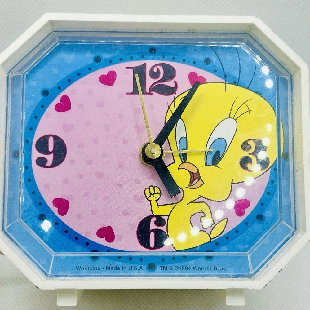 Vintage Tweety Bird Electric Alarm Clock‎ 1994 Westclox TM & Warner Brothers